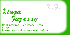 kinga fuzessy business card